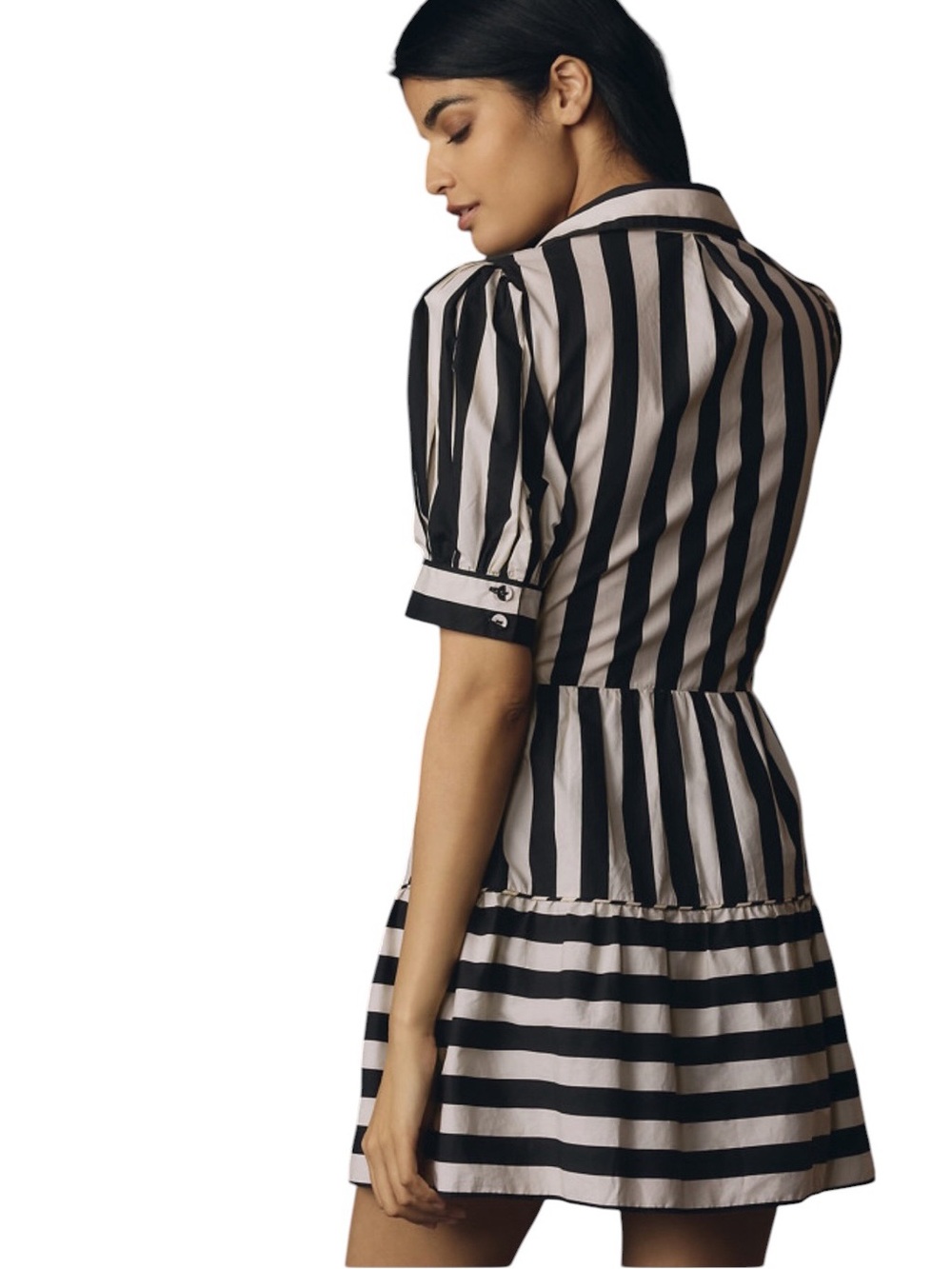 FARM Rio Black and White Striped Mini Dress - Picture 10 of 14